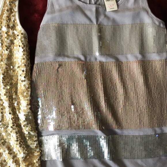 Two (2) Women’s Express Sequin Tops Size XS - Picture 2 of 3